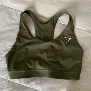 Gymshark Mesh Racerback sports bra in green
